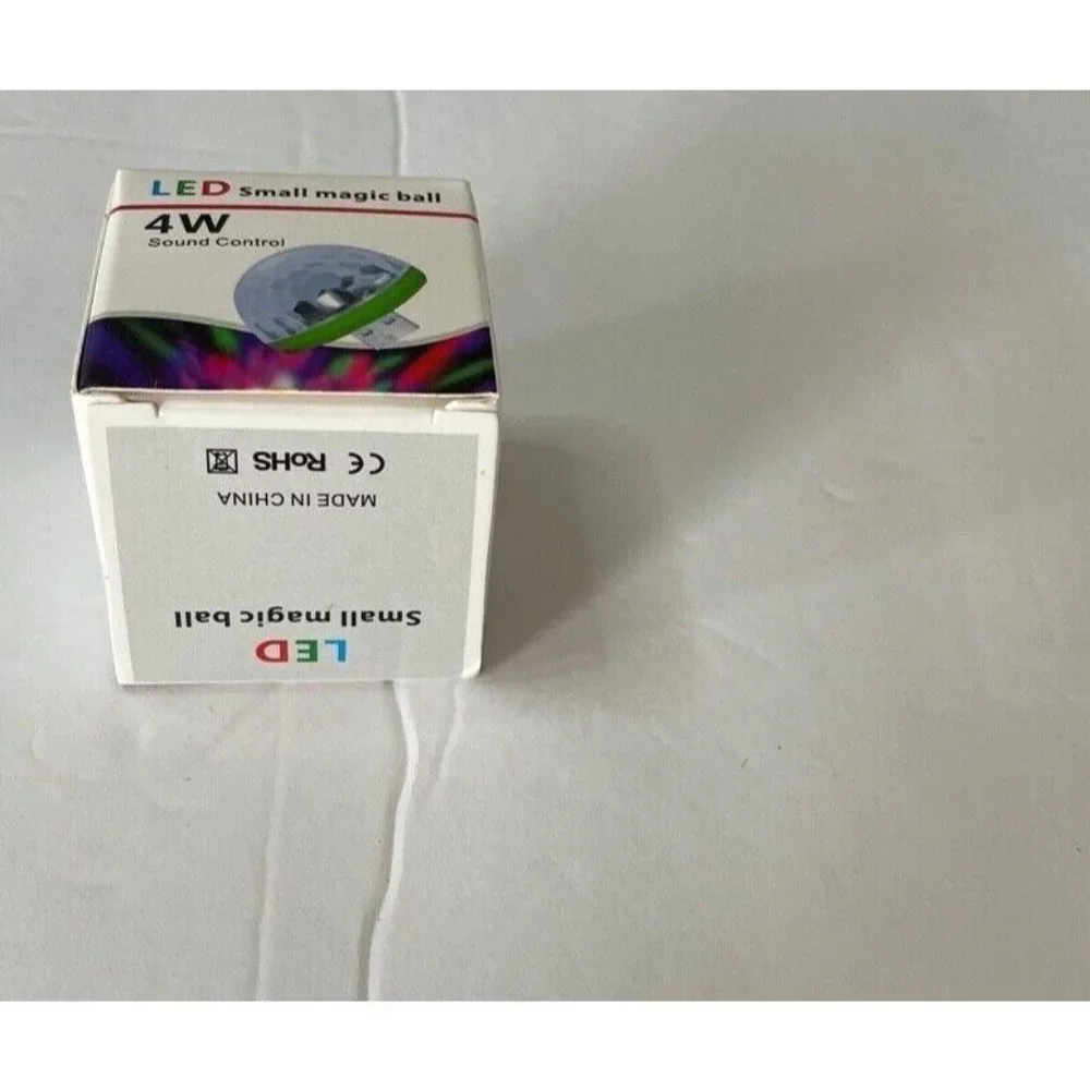 LED USB SMALL MAGIC BALL 4W SOUND CONTROL DISCO PARTY LIGHT